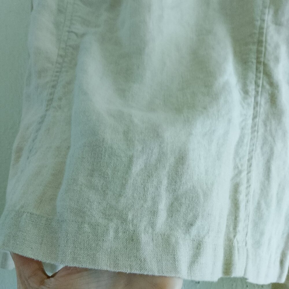 100% Linen Jacket Y2K Cottagecore Natural Fabric Capsule Academia - Picture 7 of 11